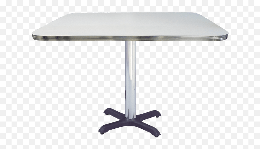 White Square Retro Diner Table - Quick Ship Retro Diner Table Png,White Table Png