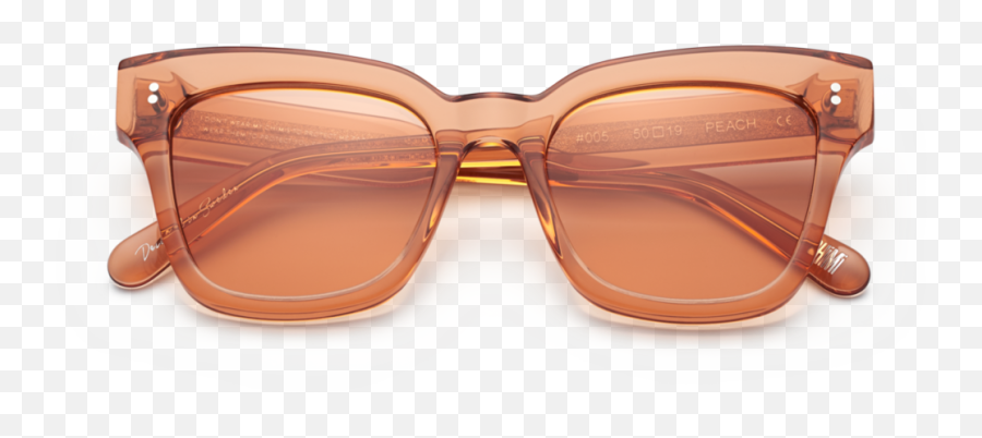 005 Clear Sunglasses In Peach - Chimi Eyewear Peach 005 Png,Swag Glasses Transparent