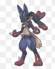 Shiny Mega Lucario Png - Fire Lucario, Transparent Png - 865x1252