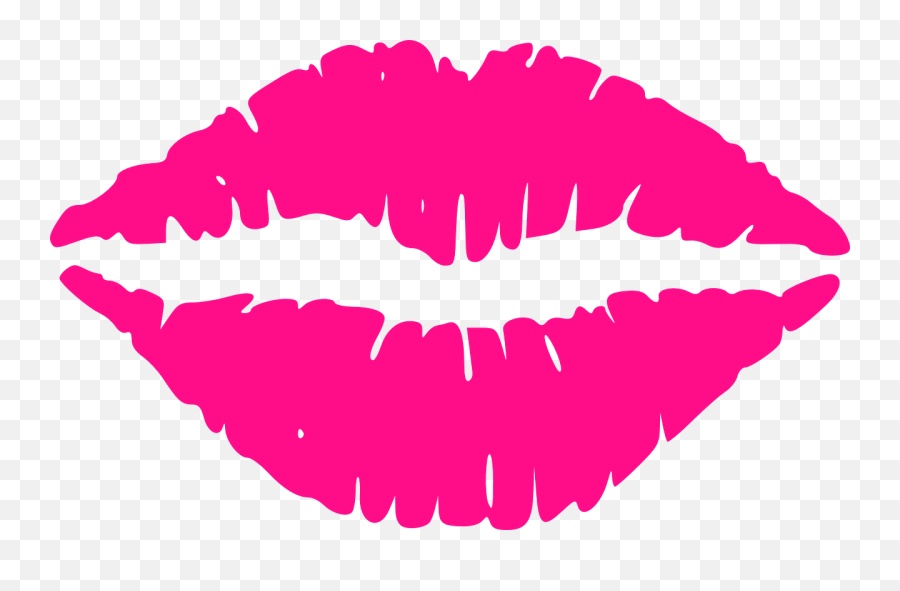 Kiss Lips Hot - Pink Lips Clip Art Png,Kissing Png