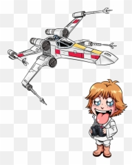 Parody Of Star Wars Luke Skywalker Sd Caricature And His X - Drone Caricature png