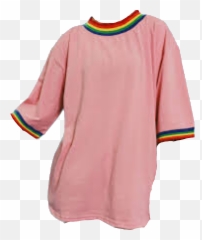 Hd Pink Rainbow Top Shirt Polyvore - Png Clothes