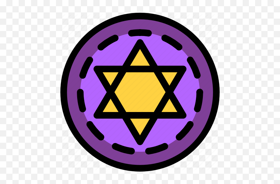 Circle Halloween Magic Night Party I 1609691 - Png Blue Star Of David,Party Icon Png