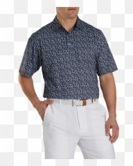 Lisle Flower Print Self Collar - FootJoy Canada png