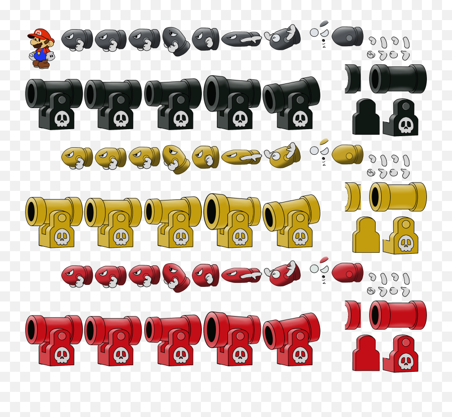 Bullet Bill And Blaster - Super Mario Bill Blaster Png,Bullet Bill Png