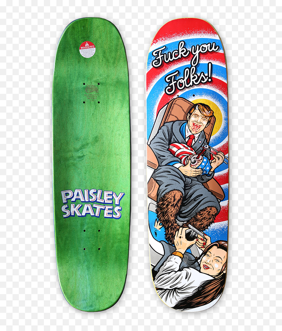 Trumps Hair Png - Sean Cliver Paisley Skates 80s 80s Skateboard Graphics,Skateboard Transparent Background