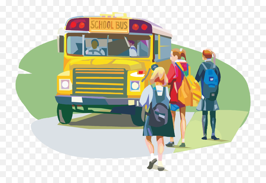 Clipart Bus School Transparent - School Bus Stop Png,School Bus Transparent Background