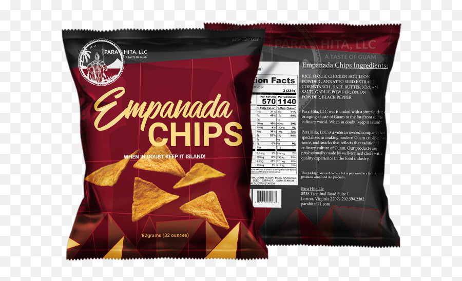 Download Hd Para Hita Empanada Chips Mockup - Tortilla Chip Junk Food Png,Empanada Png