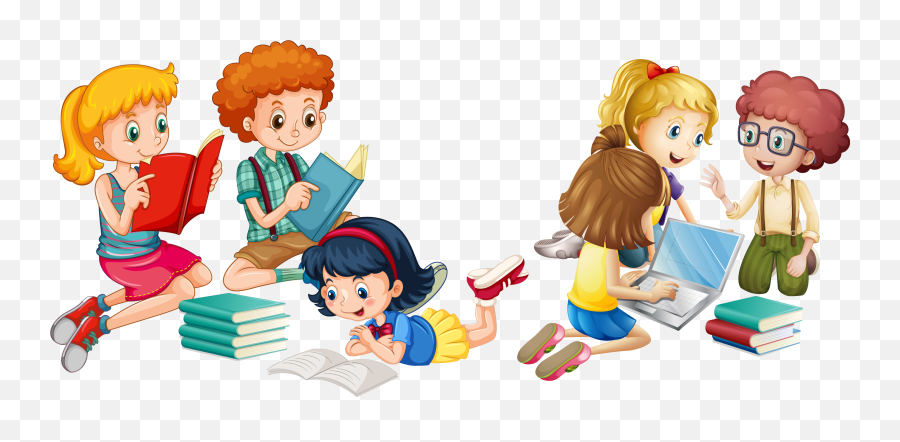 Child Labor Teamwork Euclidean Vector Illustration - Groups Kids Reading Books Clipart Png,Students Png
