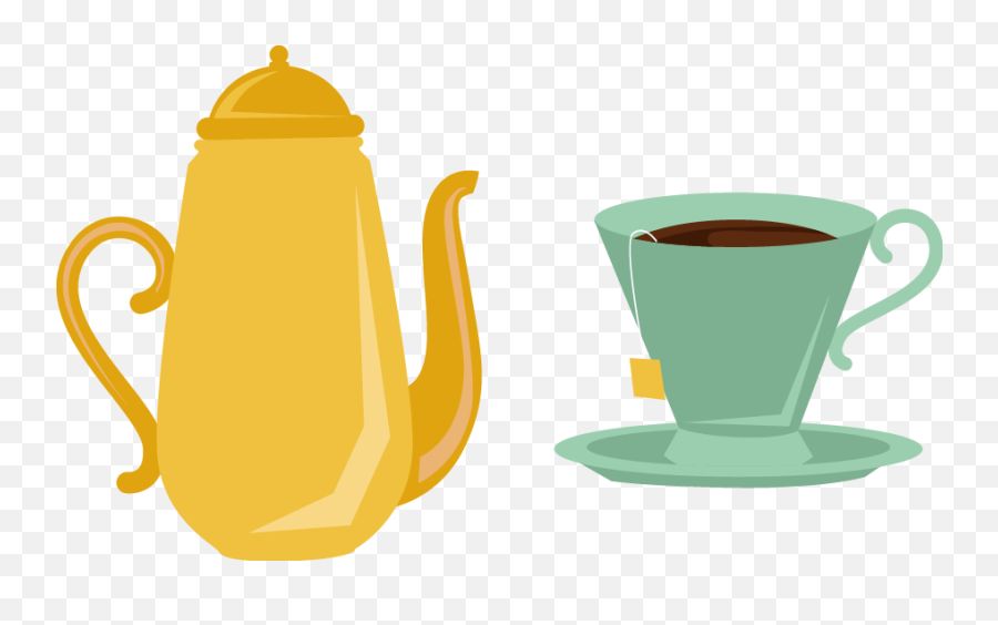 Teapot Coffee Cup Mug - Tea Bag Vector Free Png Transparent Teapot Clipart,Tea Bag Png