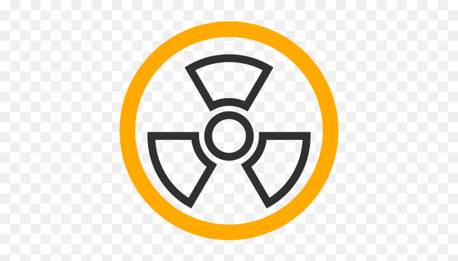 Radioactive Frame Linear Free Icon Of - Nuclear Symbol White Background Png,Radioactive Symbol Transparent