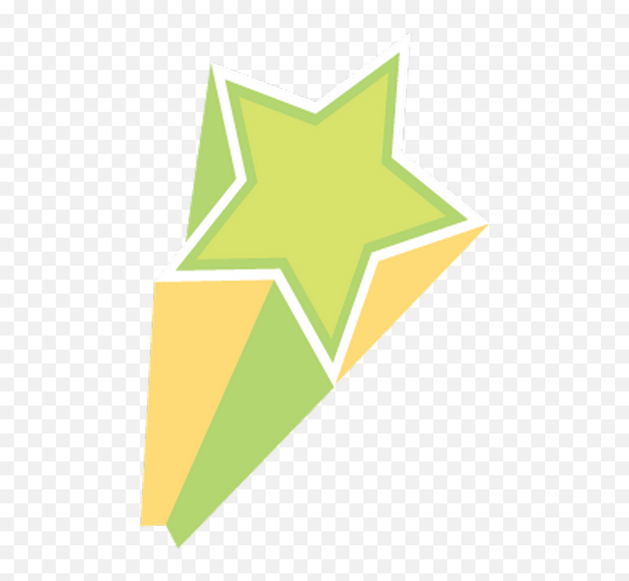 Green Yellow Star Sticker - Triangle Png,Yellow Star Transparent