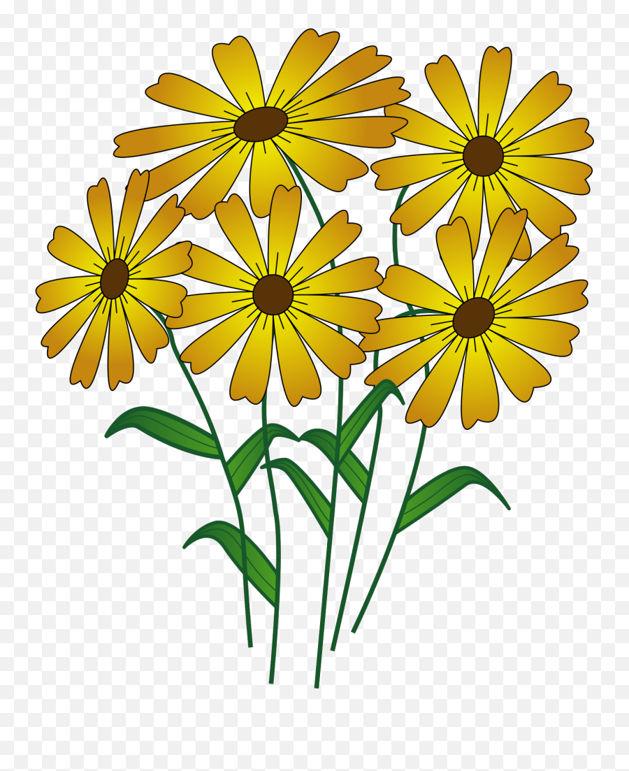 Yellow Flower Bouquet Svg Vector - Flowers Clip Art Png,Yellow Flower Transparent