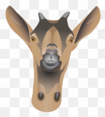 Cartoon Goat Head Png Transparent - Face Goat Head Clipart,Goat Head Png