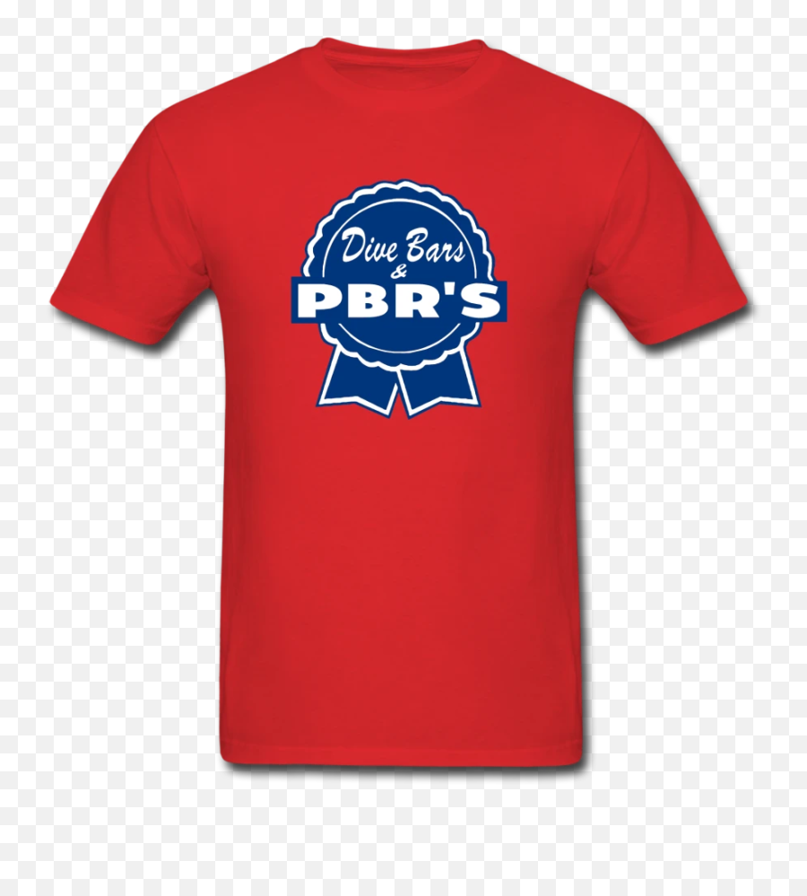 Pabst Blue Ribbon Pbr Menu0027s T - Shirt S3xl White Beer Red White First Order Png,Red Blue Ribbon Logo