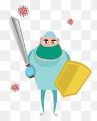 Corona Warrior Fighter Doctor - Warriors Vector Png