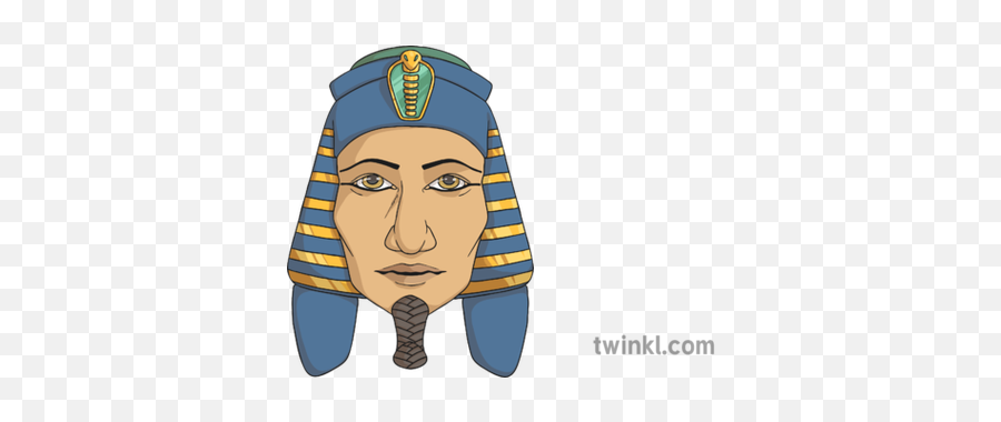 Ancient Egyptian Pharaohs Head Illustration - Twinkl Cotton Mill Worker Cartoon Png,Pharaoh Png