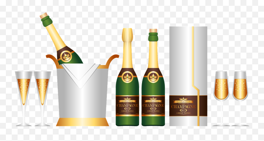 Champagne Bottle - Free Vector Graphic On Pixabay Chai Sam Banh Png,Champagne Bottle Png