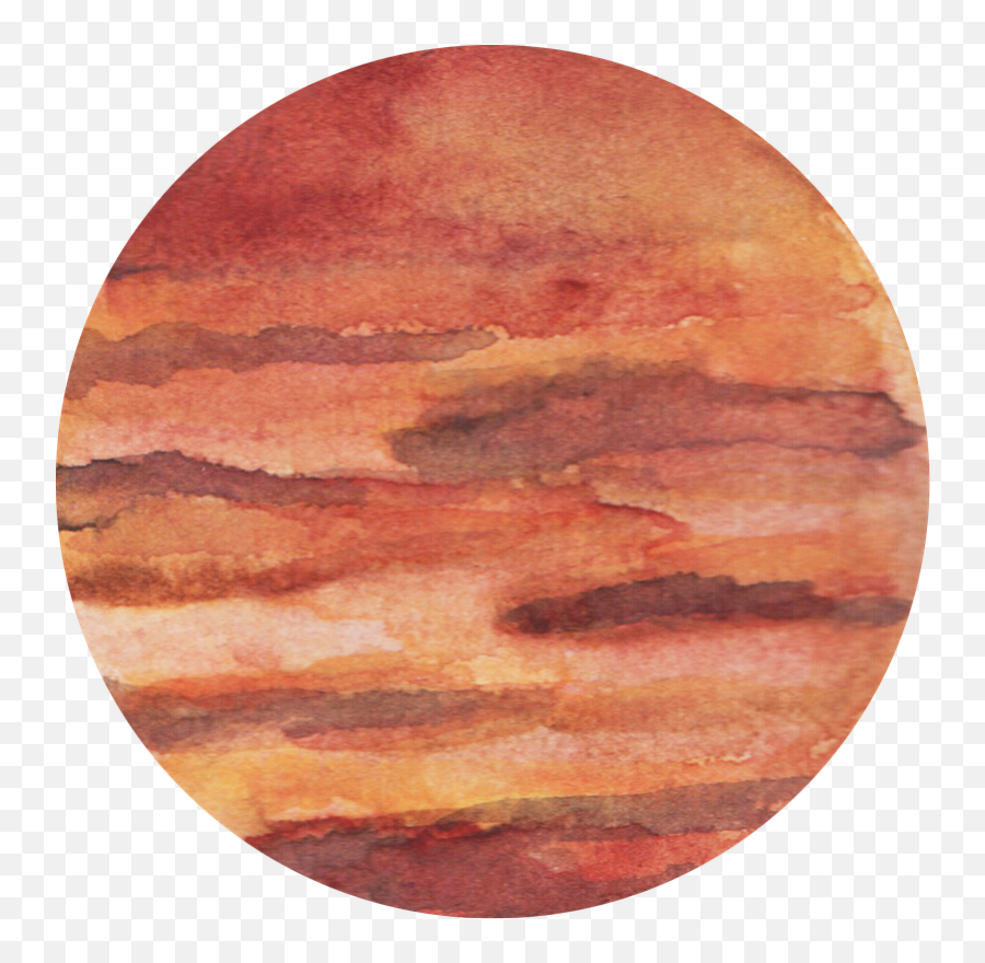 Hand - Painted Watercolor Space Galaxy Jupiter Planet Photos Plywood Png,Jupiter Transparent Background