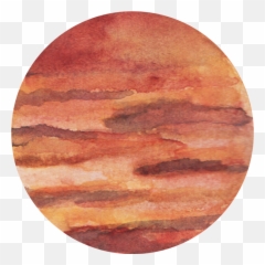 Hand - Painted Watercolor Space Galaxy Jupiter Planet Photos Plywood Png,Jupiter Transparent Background