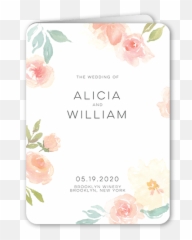 Floral Accessory 5x7 Folded Wedding Program By East Six - Floral Png,Shutterfly Png