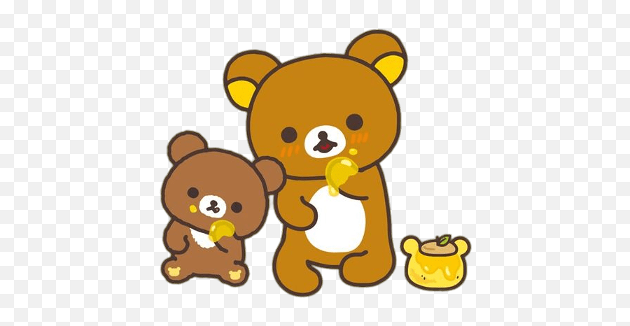 Rilakkuma Bear Eating Honey Png - Cute Rilakkuma,Eating Png