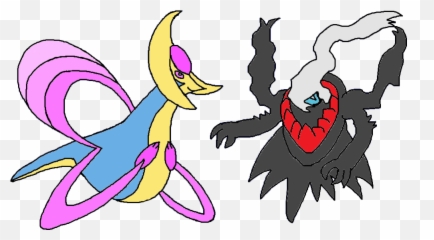 Cresselia And Darkrai - Fictional Character Png,Darkrai Png
