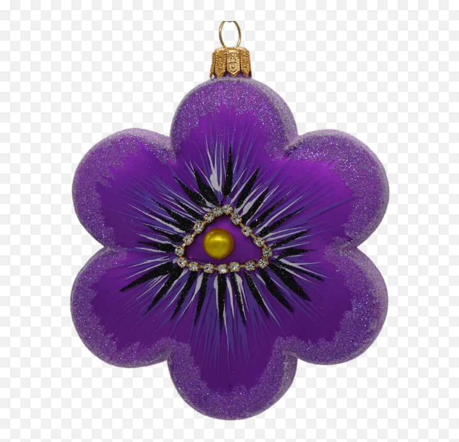 Purple Pansy Christmas Ornament - Lovely Png,Christmas Ornament Transparent