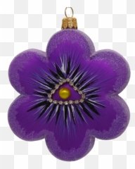 Purple Pansy Christmas Ornament - Lovely Png,Christmas Ornament Transparent
