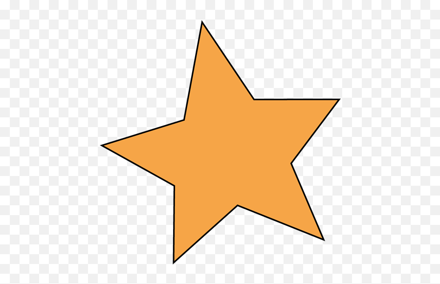 Stars Clipart - Clip Art Orange Star Png,Star Transparent Background
