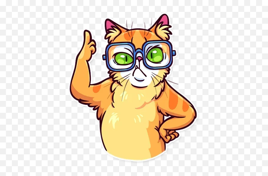 Meme Cats Stickers Whatsapp - Stickers Cloud Clip Art Png,Meme Glasses Transparent