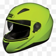 Fluorescent Yellow Motorcycle Helmet Png