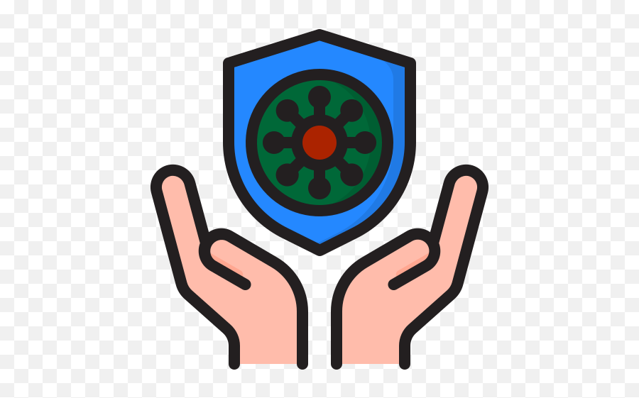Safee Virus Covid19 Protect Hand Free Icon Of Corona - Dot Png,Hand Icon Circle