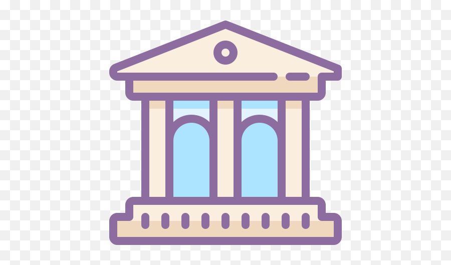 Museum Icon In Cute Color Style - Museum Icon Png,Museum Icon Png