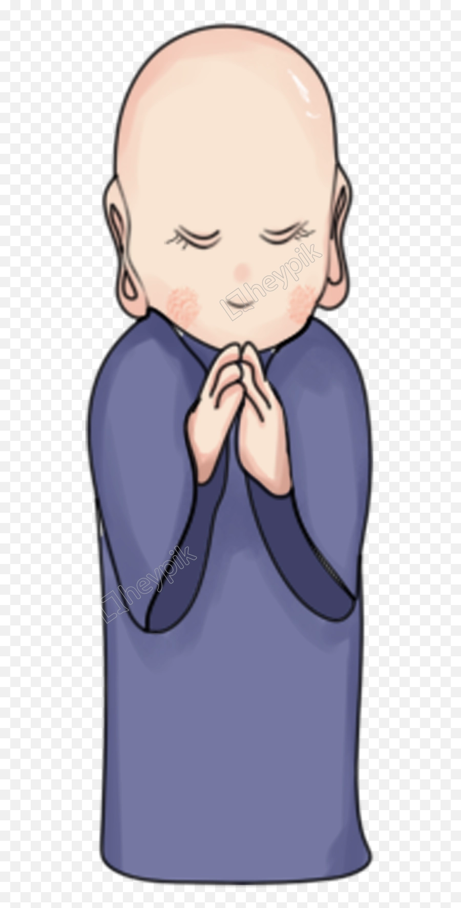 Little Monk Cute Cartoon Hand Painted - Cartoon Png,Monk Png - free  transparent png images 