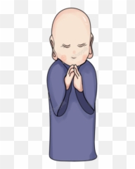 Little Monk Cute Cartoon Hand Painted - Cartoon Png,Monk Png