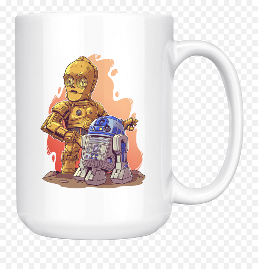 Download C3po And R2d2 Chibi Mug Star Wars - Star Wars R2d2 C3po Star Wars Cartoon Png,C3po Png