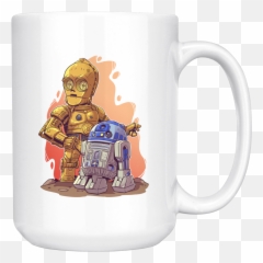Download C3po And R2d2 Chibi Mug Star Wars - Star Wars R2d2 C3po Star Wars Cartoon Png,C3po Png