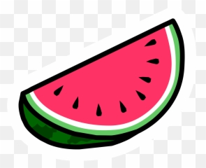 Watermelon - Png Cartoon Watermelon Transparent Background Pins De Club Penguin,Watermelon Slice Png