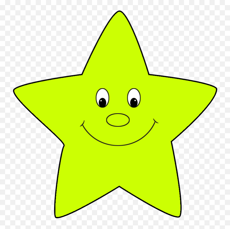 Cute Cartoon Star Clip Art - Cute Yellow Star Clipart Png,Cartoon Star Png