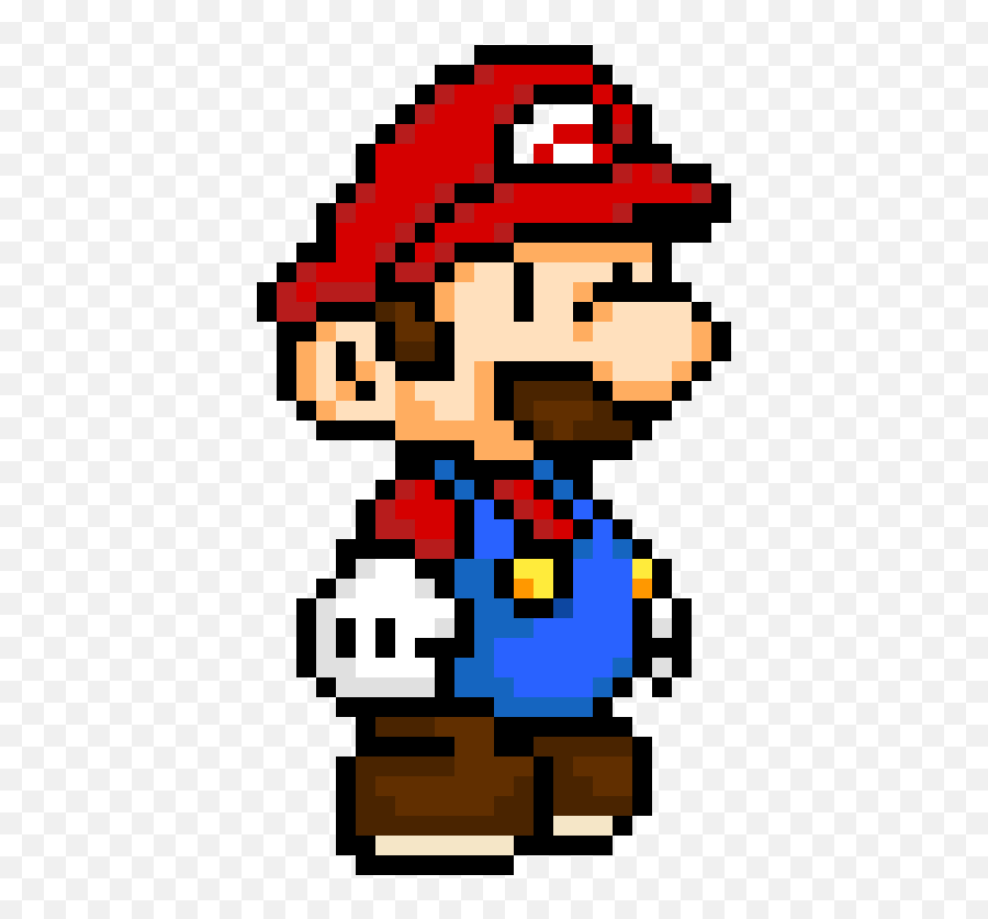 8 Bit Paper Mario Transparent Png - Pixel Art Super Mario,8 Bit Mario Png