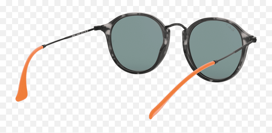 Download Metal Bridge Round Sunglasses In Grey Havana - Shadow Png,Round Sunglasses Png