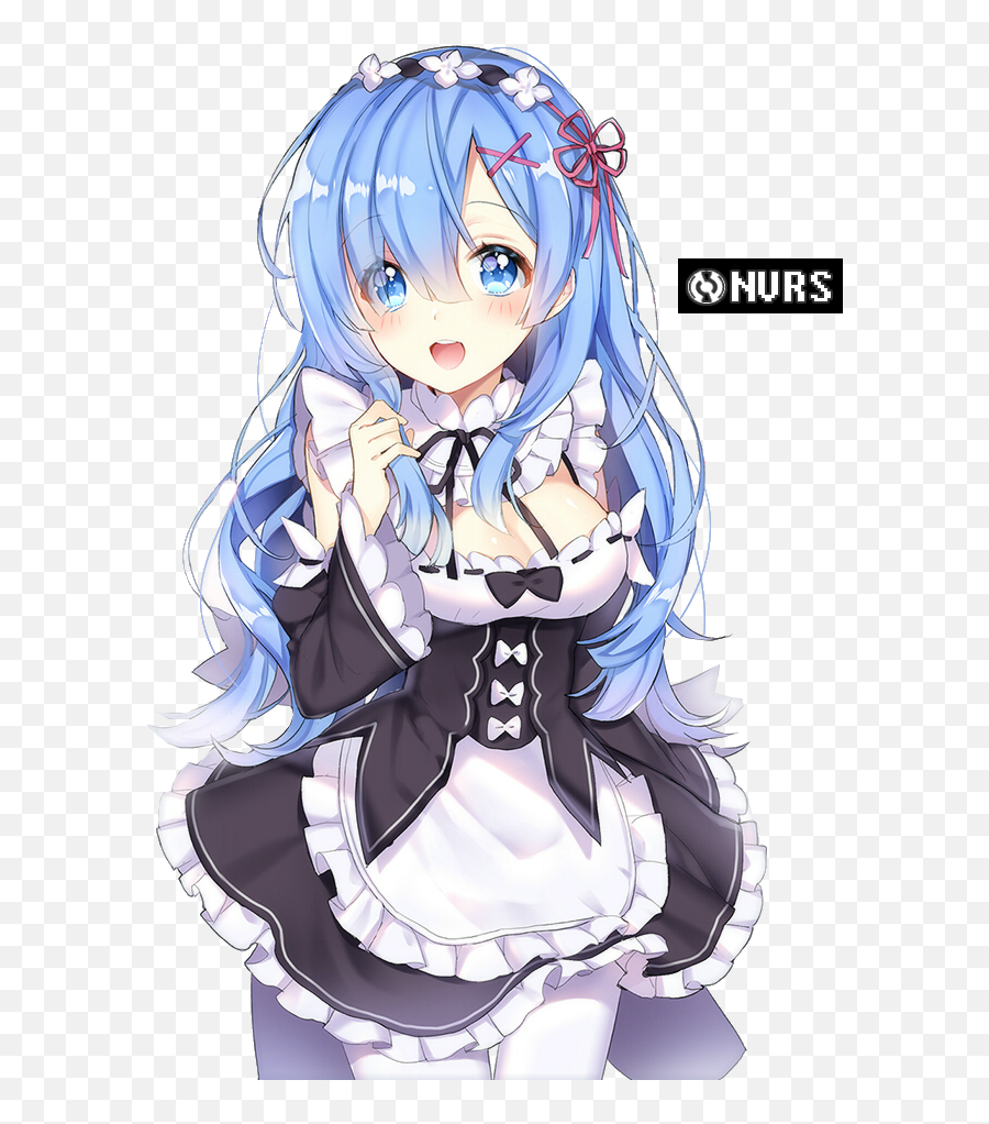 Download Ai Fan Rem X Ram Vào Uê - Re Zero Rem Long Hair Anime Boy In Maid Outfit Png,Rem Png