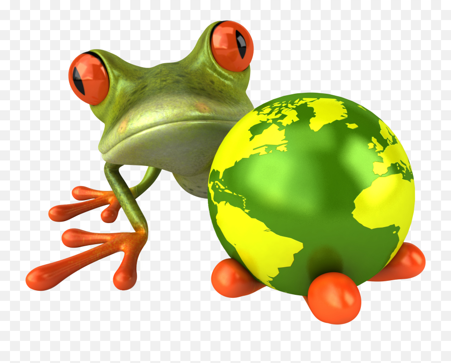 Funny Frog With Ball Png Transparent Images