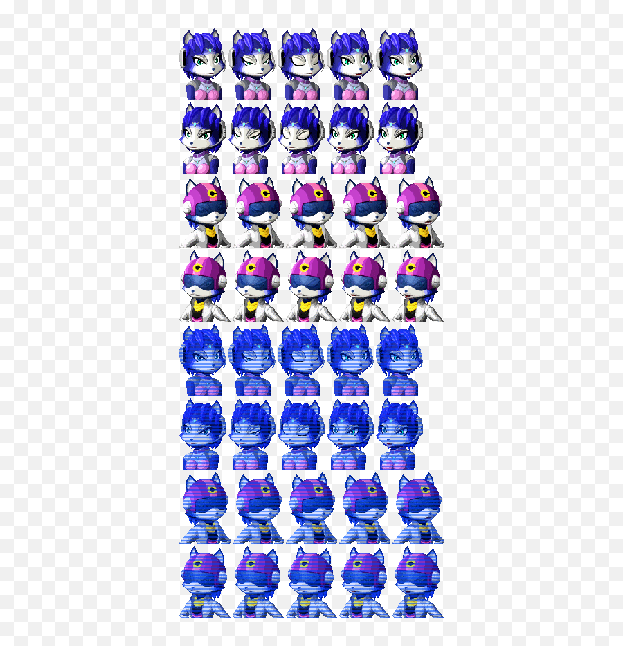 Fox Mccloud Sprites - Star Fox Krystal Sprite Full Size Krystal Star Fox Command Png,Fox Mccloud Png