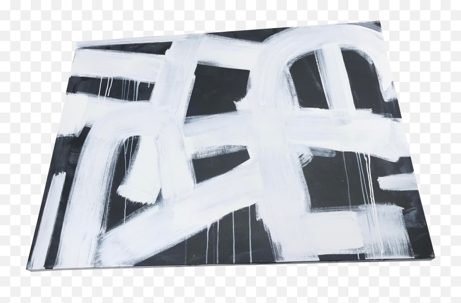 Contemporary Black And White Painting By Sarah Trundle Paint It - Art Png,White Paint Png