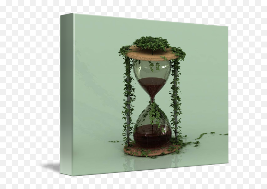 Reloj De Arena Con Vino Y Enredaderas By Javier Sanchez La Morena Del Olmo - Hourglass Png,Reloj Png