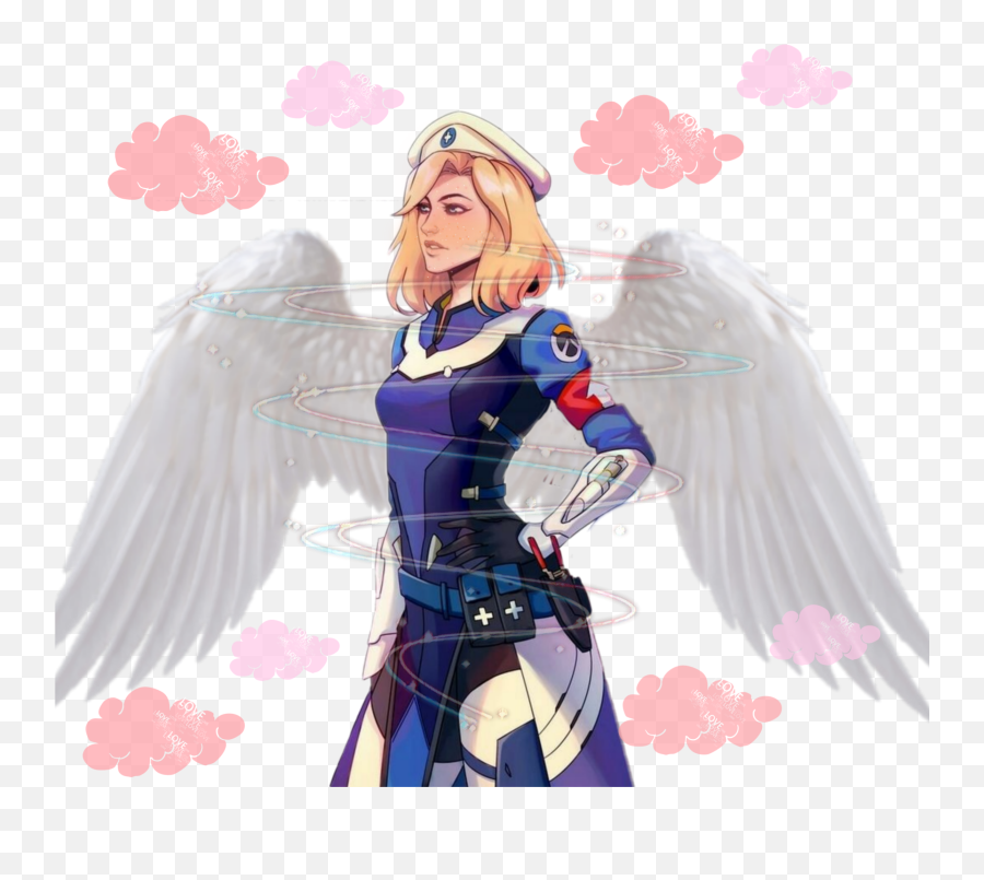 Mercy Overwatch Wings Sticker By Deadeclipseapcolypse - Overwatch Mercy Angelic Art Png,Mercy Overwatch Png