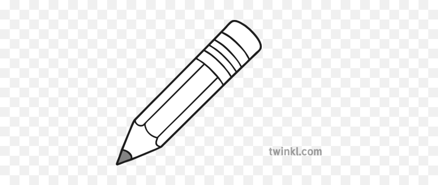 Pencil Icon Black And White Illustration - Twinkl Lapiz A Blanco Y Negro Png,Lapiz Png