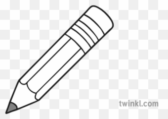 Pencil Icon Black And White Illustration - Twinkl Lapiz A Blanco Y Negro Png,Lapiz Png